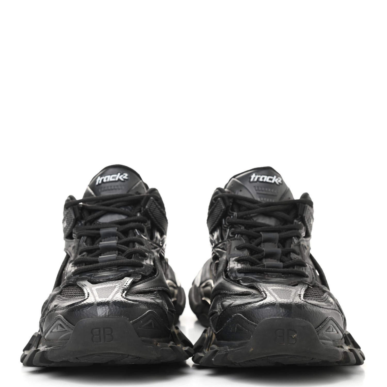 Balenciaga Rubber Mesh Womens Track.2 Open Sneakers 39 Black 2 of 16