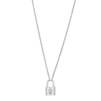 Louis Vuitton Sterling Silver Lockit Necklace 1 of 5