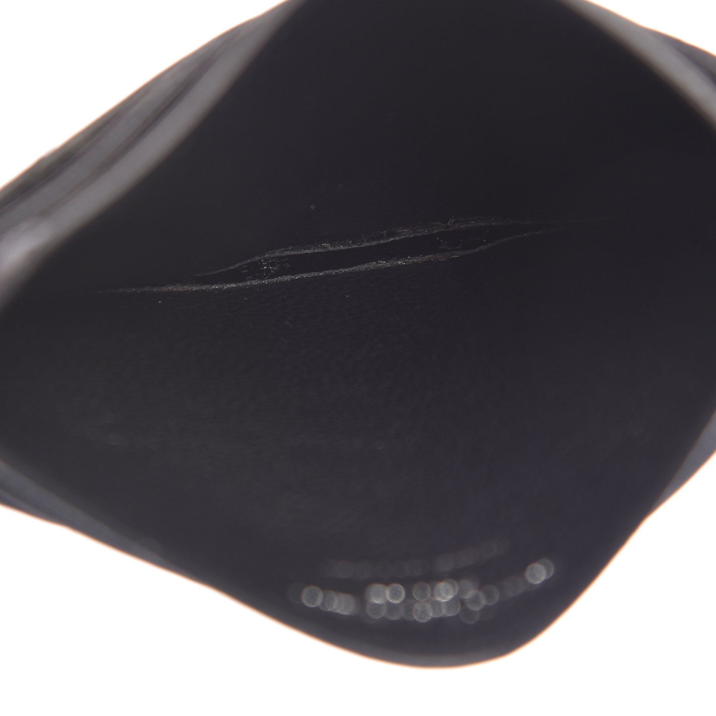Grain De Poudre Matelasse Chevron Monogram Credit Card Case Black
