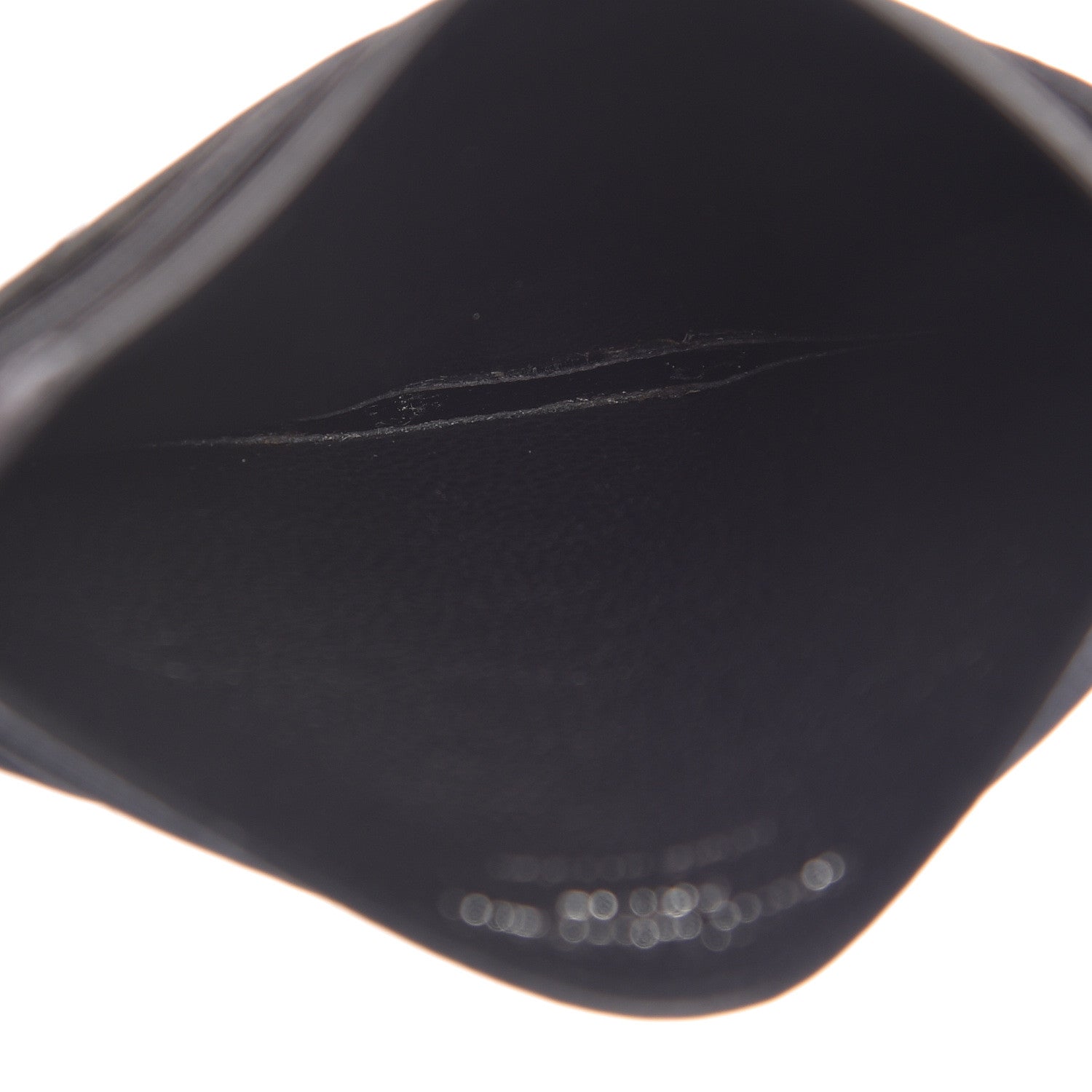 Saint Laurent Grain De Poudre Matelasse Chevron Monogram Credit Card Case Black 5 of 9