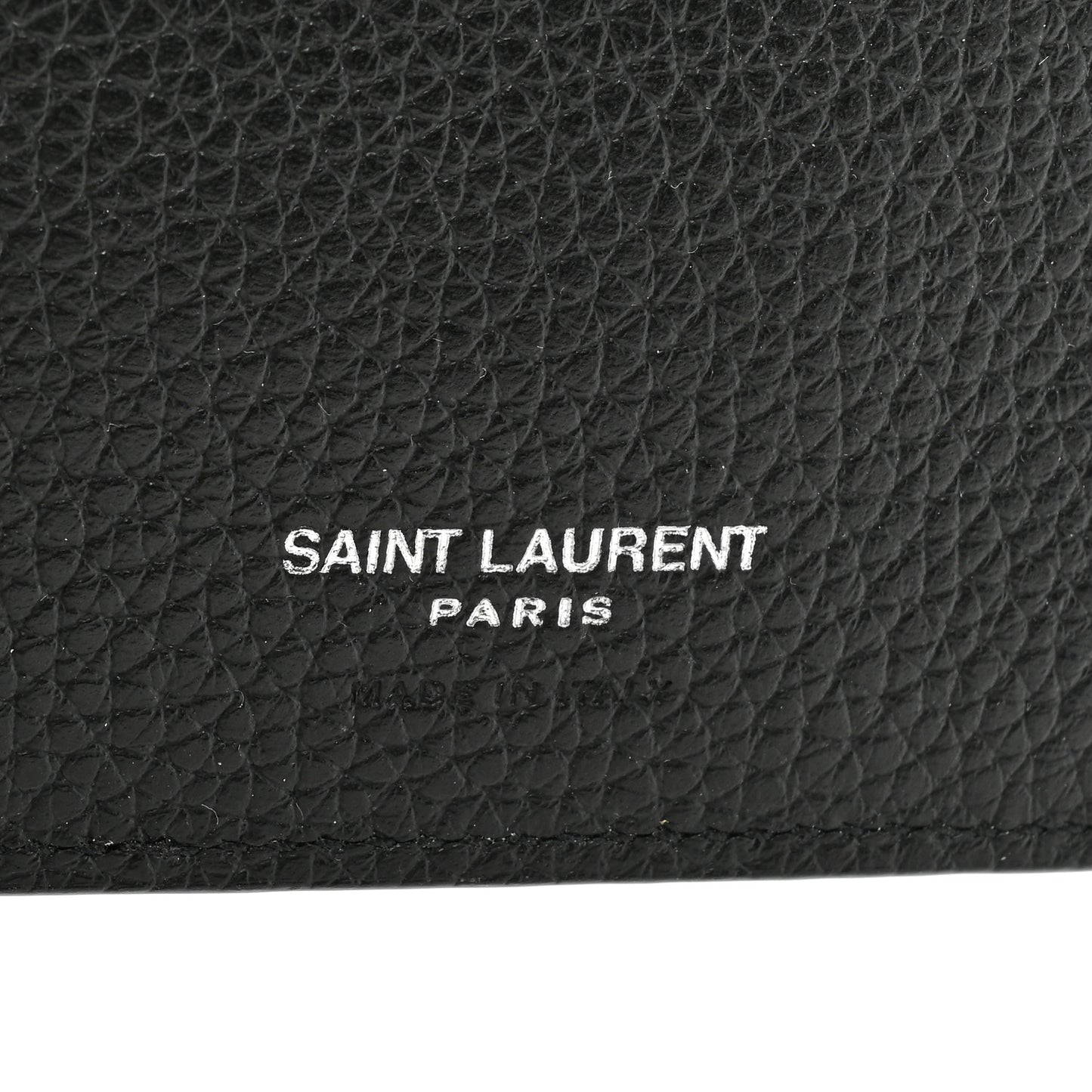 Grained Calfskin Cassandre Shadow Bill Clip Wallet Black