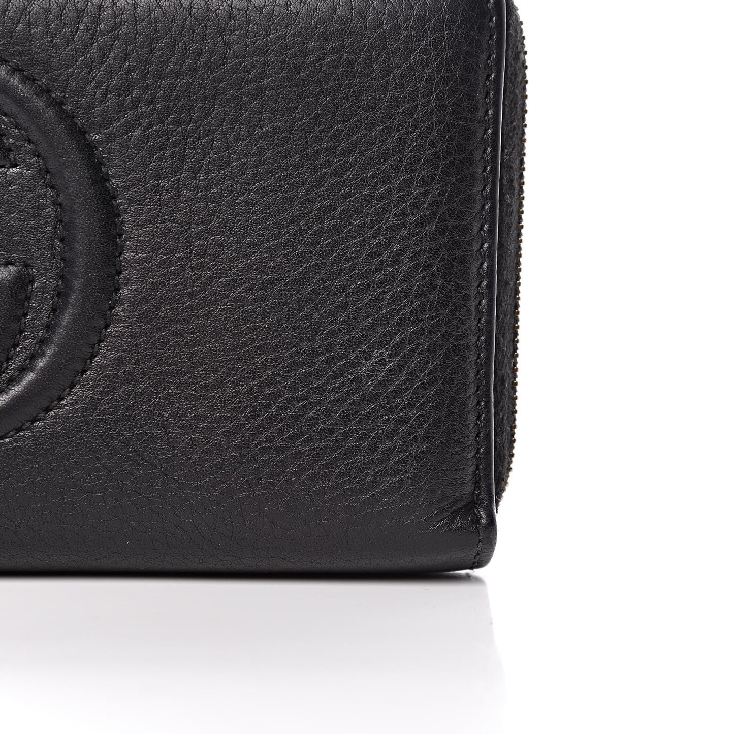 Calfskin Soho Zip Around Wallet Black