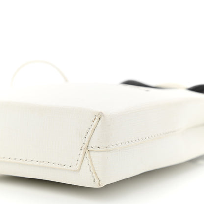 Balenciaga Squared Calfskin Logo Shopping Phone Holder Bag White 9 of 13