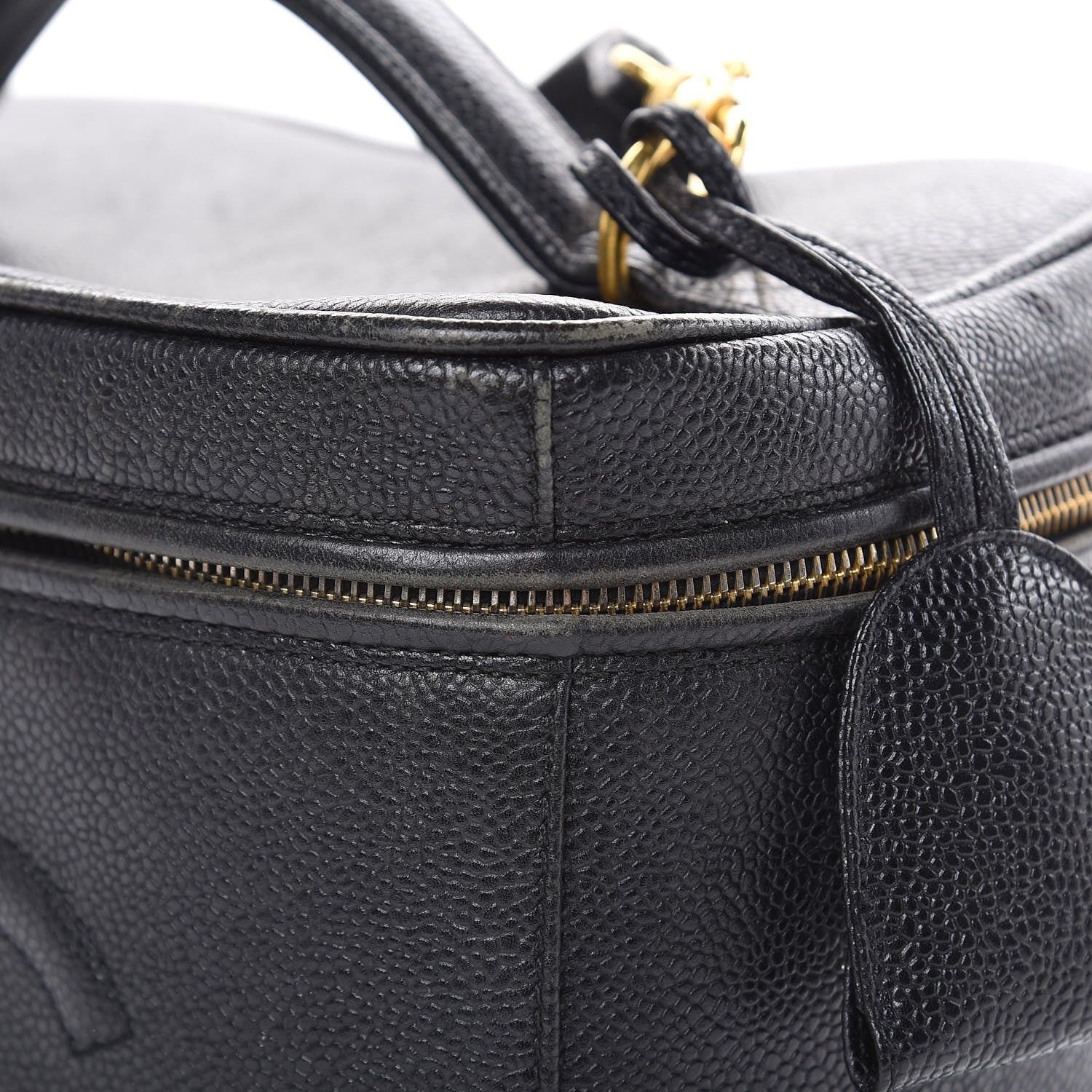 Chanel Caviar CC Vanity Train Case Black 13 of 17
