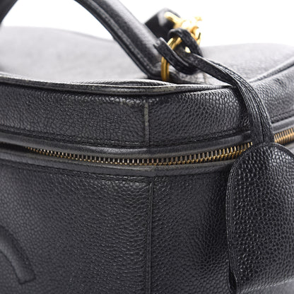 Chanel Caviar CC Vanity Train Case Black 13 of 17