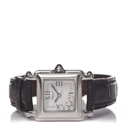 Chopard Stainless Steel Alligator 5 Diamond 23mm Happy Sport Quartz Watch 3 of 14