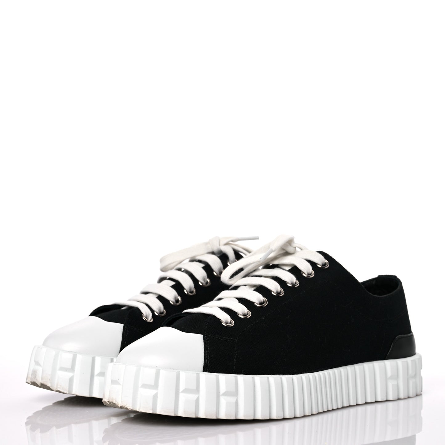 Cotton Canvas Womens Cross Sneakers 37 Black