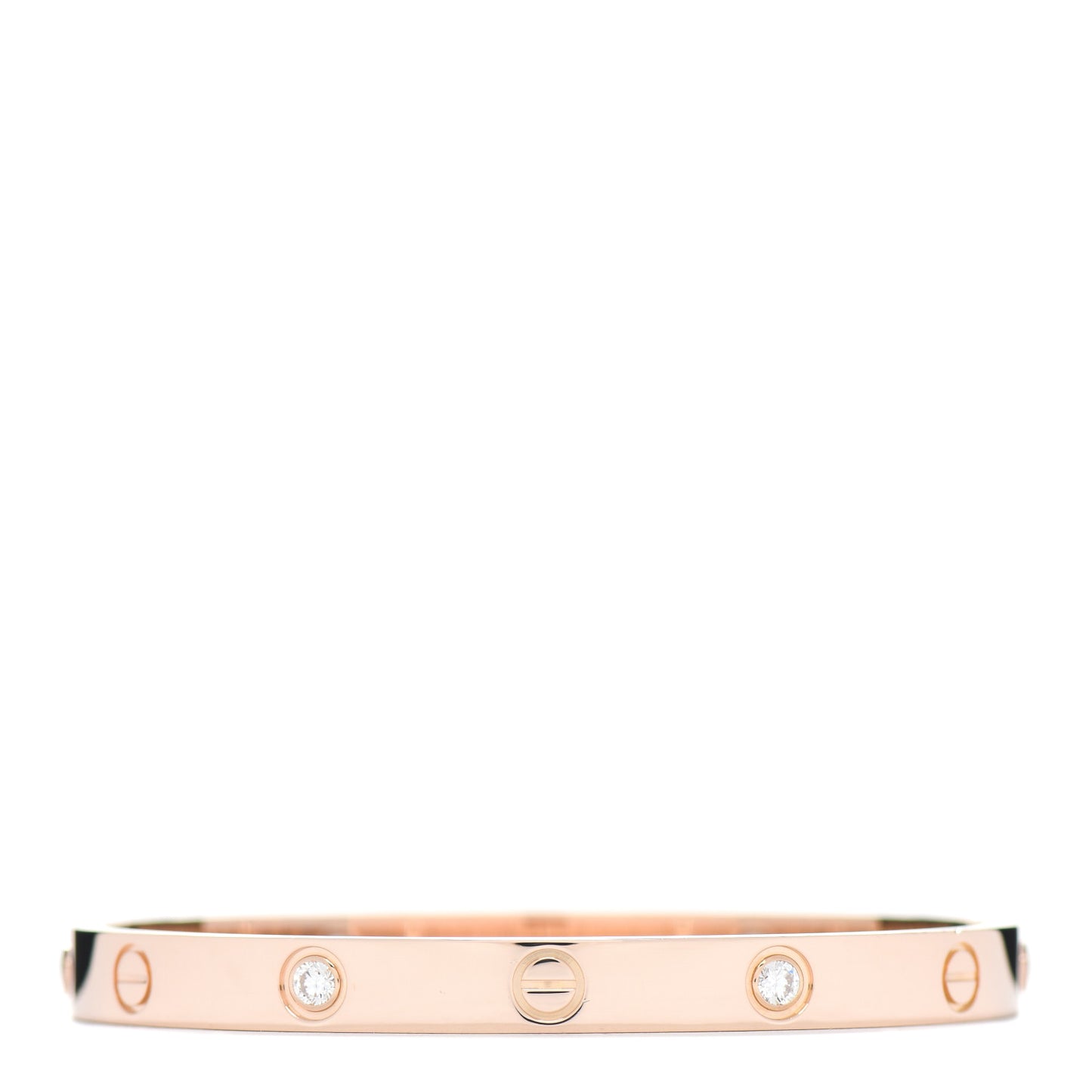 18K Pink Gold 4 Diamond LOVE Bracelet 17