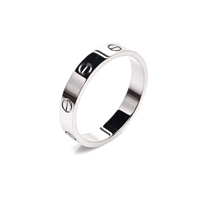 Cartier 18K White Gold 3.5mm LOVE Wedding Band Ring 62 10 5 of 5