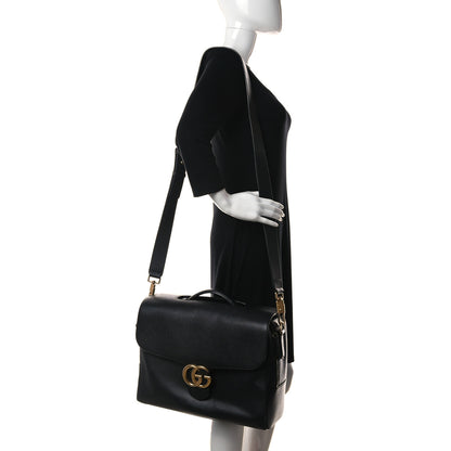 Gucci Dollar Calfskin GG Marmont Briefcase Black 2 of 13