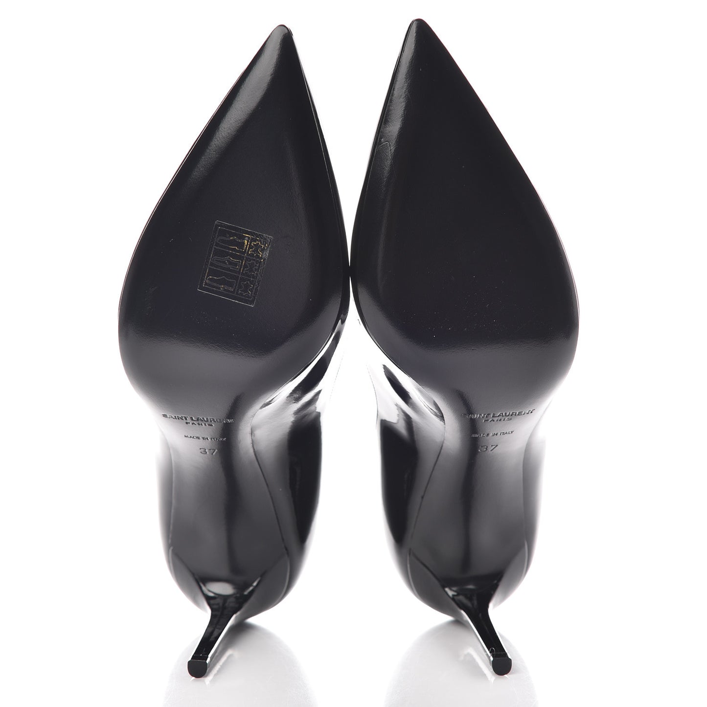Patent Calfskin Zoe 85 Pumps 37 Black