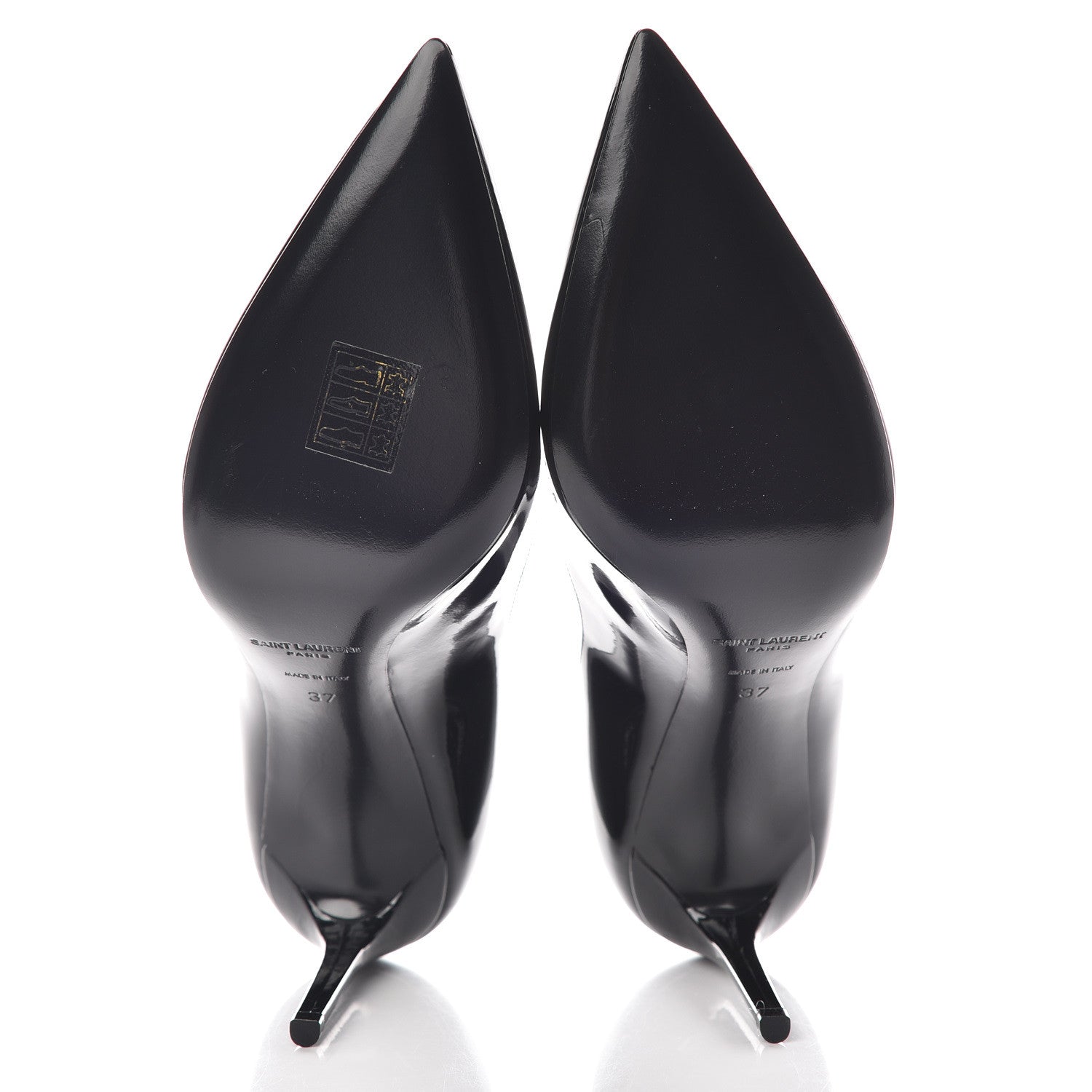 Saint Laurent Patent Calfskin Zoe 85 Pumps 37 Black 5 of 9