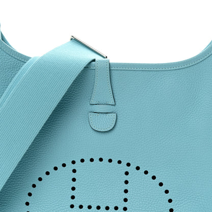 Hermes Taurillon Clemence Evelyne III PM Bleu Atoll 9 of 12