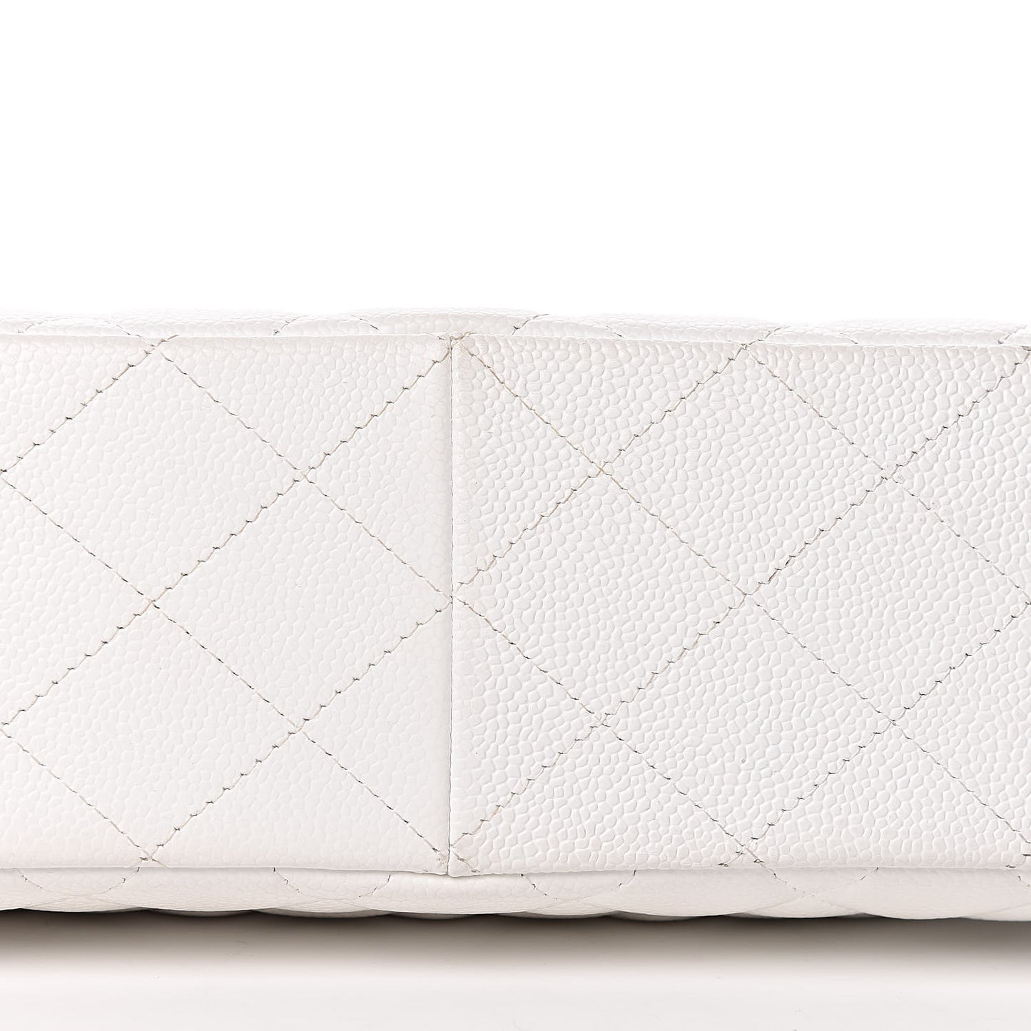 Caviar Quilted Jumbo Single Flap White
