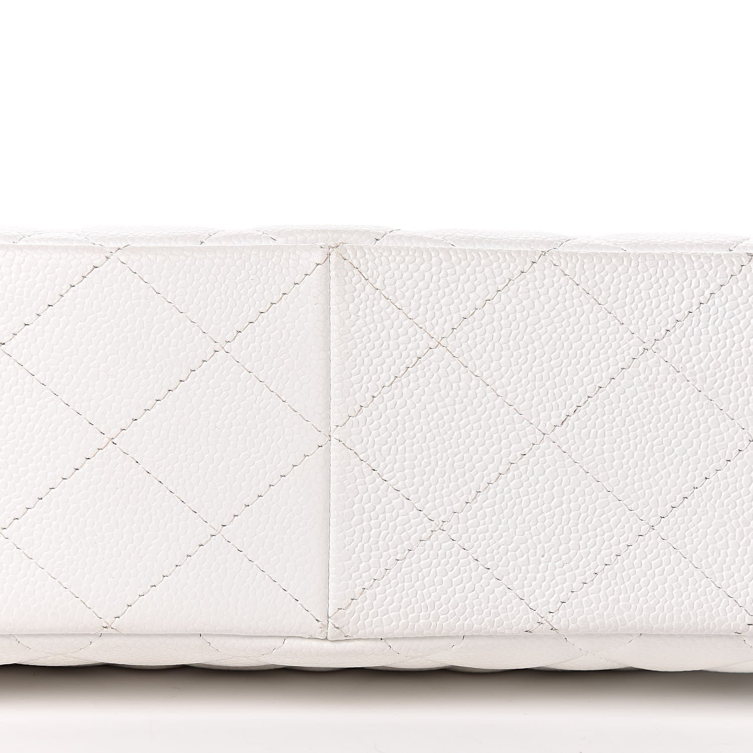 Chanel Caviar Quilted Jumbo Single Flap White 10 of 12