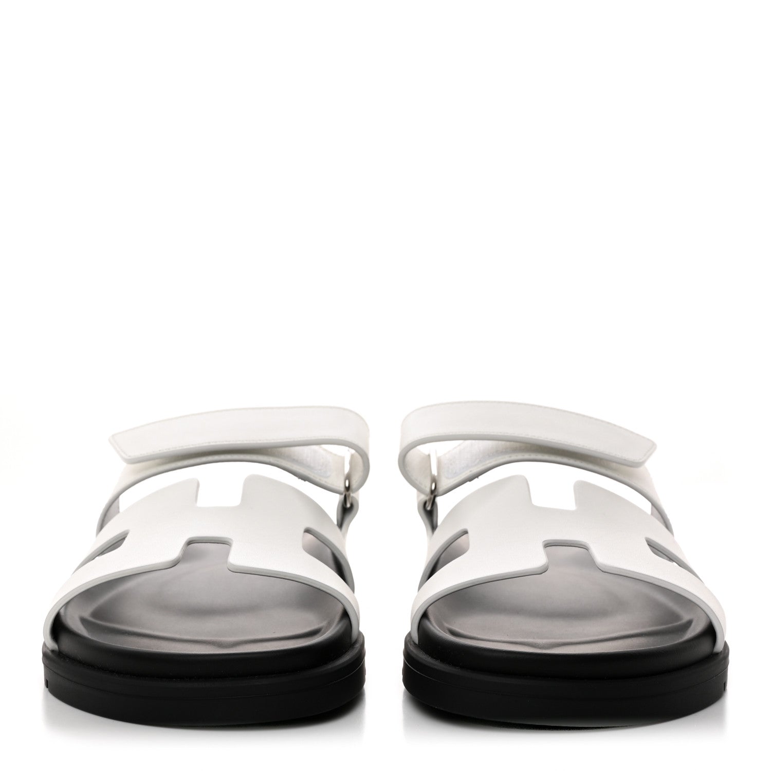 Hermes Calfskin Womens Chypre Sandals 35.5 White 2 of 9