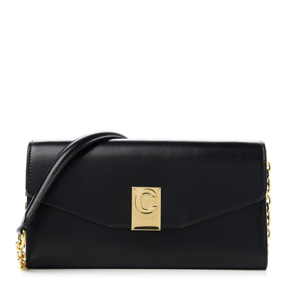 Celine Shiny Smooth Calfskin C Wallet On Chain Bag Black 1 of 10