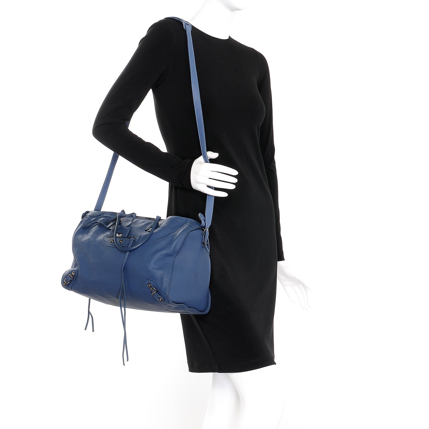 Balenciaga Veau Papier Bolster Bleu 2 of 8