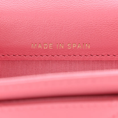 Chanel Shiny Goatskin Quilted Chanel 19 Flap Card Holder Pink 7 of 9