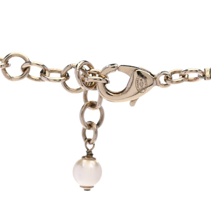 Chanel Metal Crystal Pearl CC Star Short Necklace Gold 6 of 6