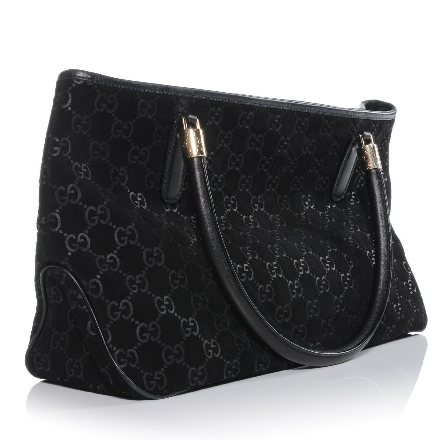 Guccissima Suede Tote Black