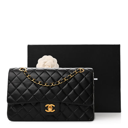 Chanel Lambskin Quilted Medium Double Flap Black 14 of 14