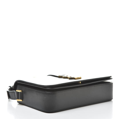 Saint Laurent Textured Calfskin Medium Classic Monogram Universite Bag Black 4 of 16