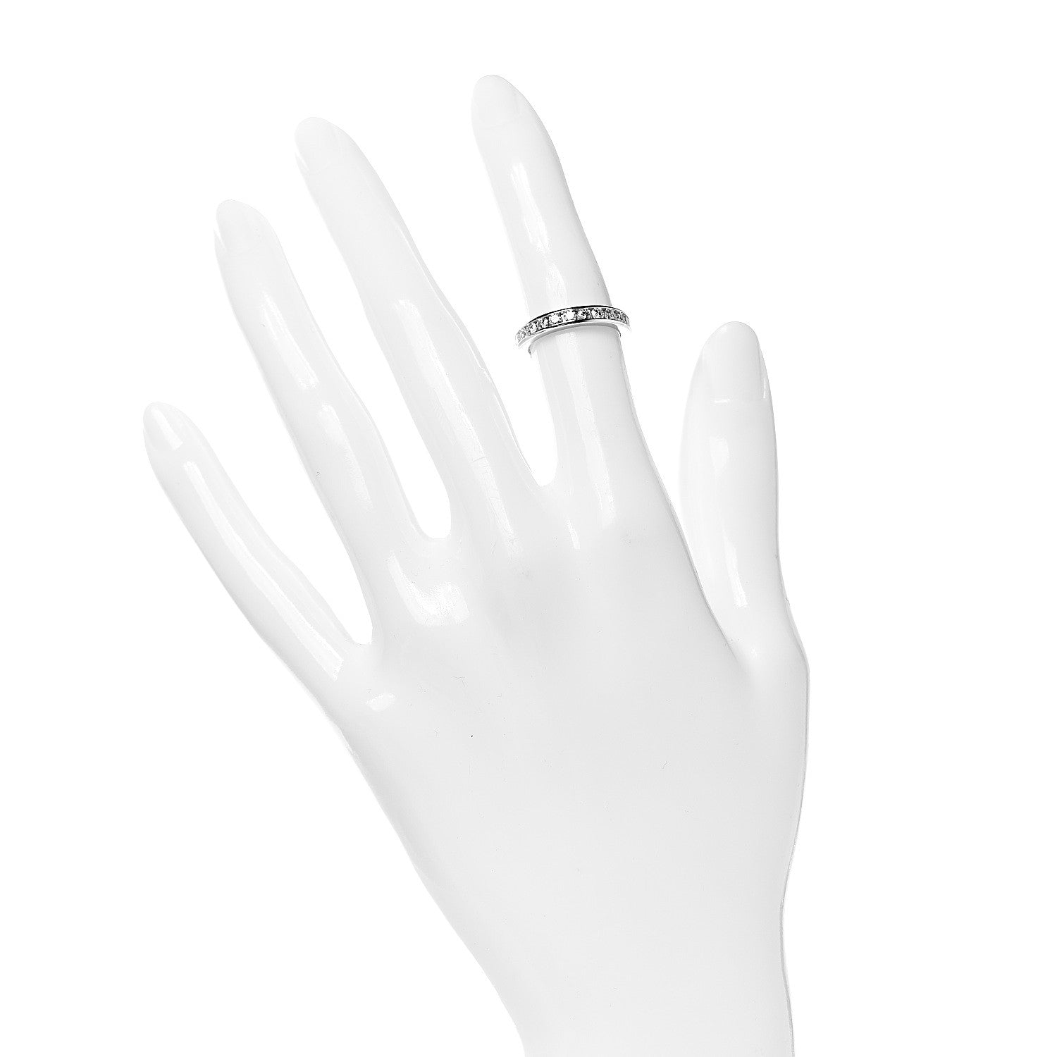 Tiffany Platinum Diamond 3mm Wedding Band Ring 48 4.5 2 of 4