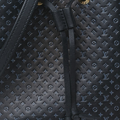 Louis Vuitton Calfskin Nanogram Embossed Neonoe BB Black 8 of 11