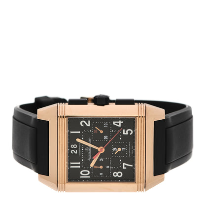 Jaeger-LeCoultre 18K Rose Gold Rubber 35mm Squadra Chronograph Grande Date Automatic Watch Black Q7012672 2 of 6
