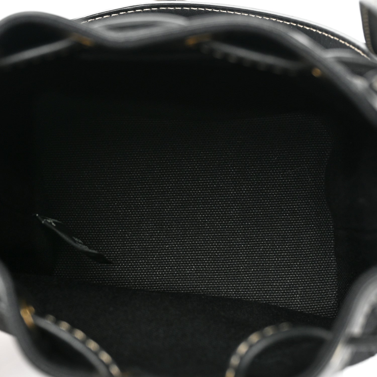 Fendi Canvas Vitello King F is Fendi FF Embroidered Mini Mon Tresor Bucket Bag Black 5 of 8