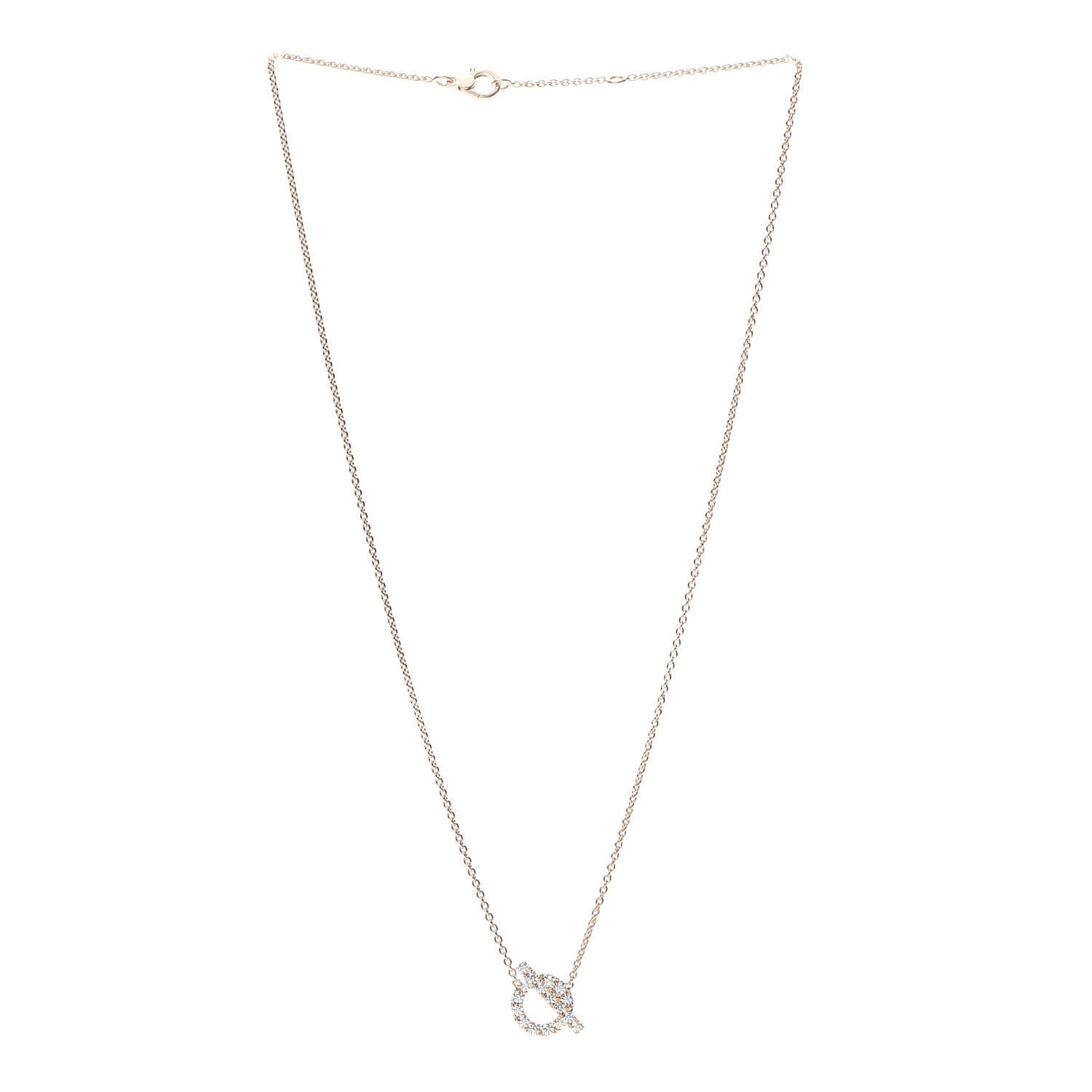 18K Rose Gold Diamond Finesse Pendant Necklace