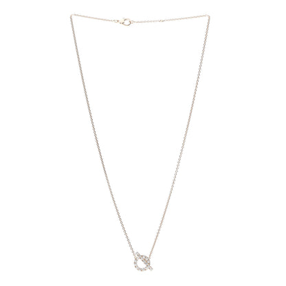 Hermes 18K Rose Gold Diamond Finesse Pendant Necklace 3 of 6
