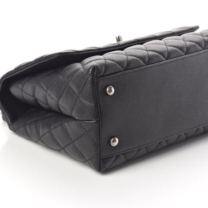 Chanel Caviar Lizard Quilted Small Coco Handle Flap Black 9 of 10