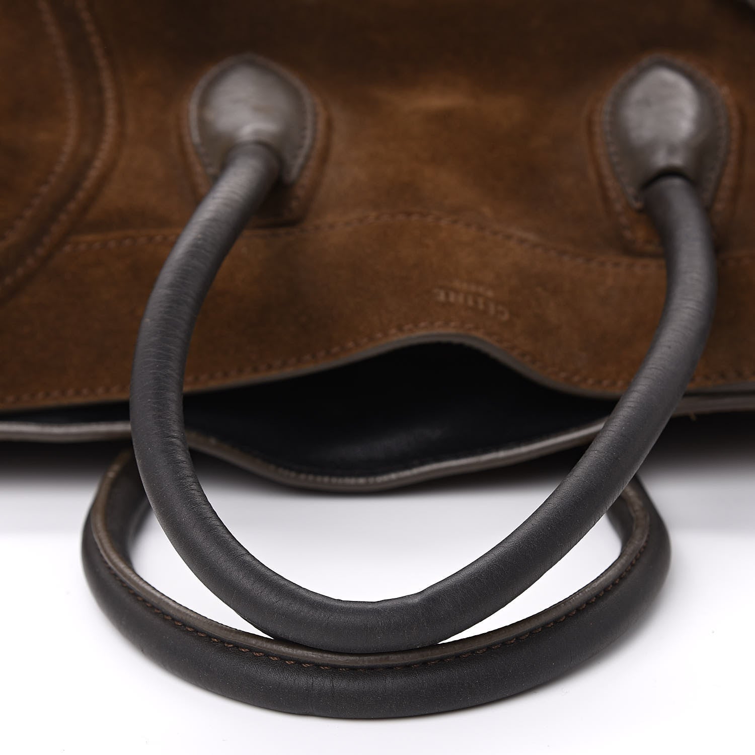 Celine Suede Medium Phantom Luggage Olive 9 of 18