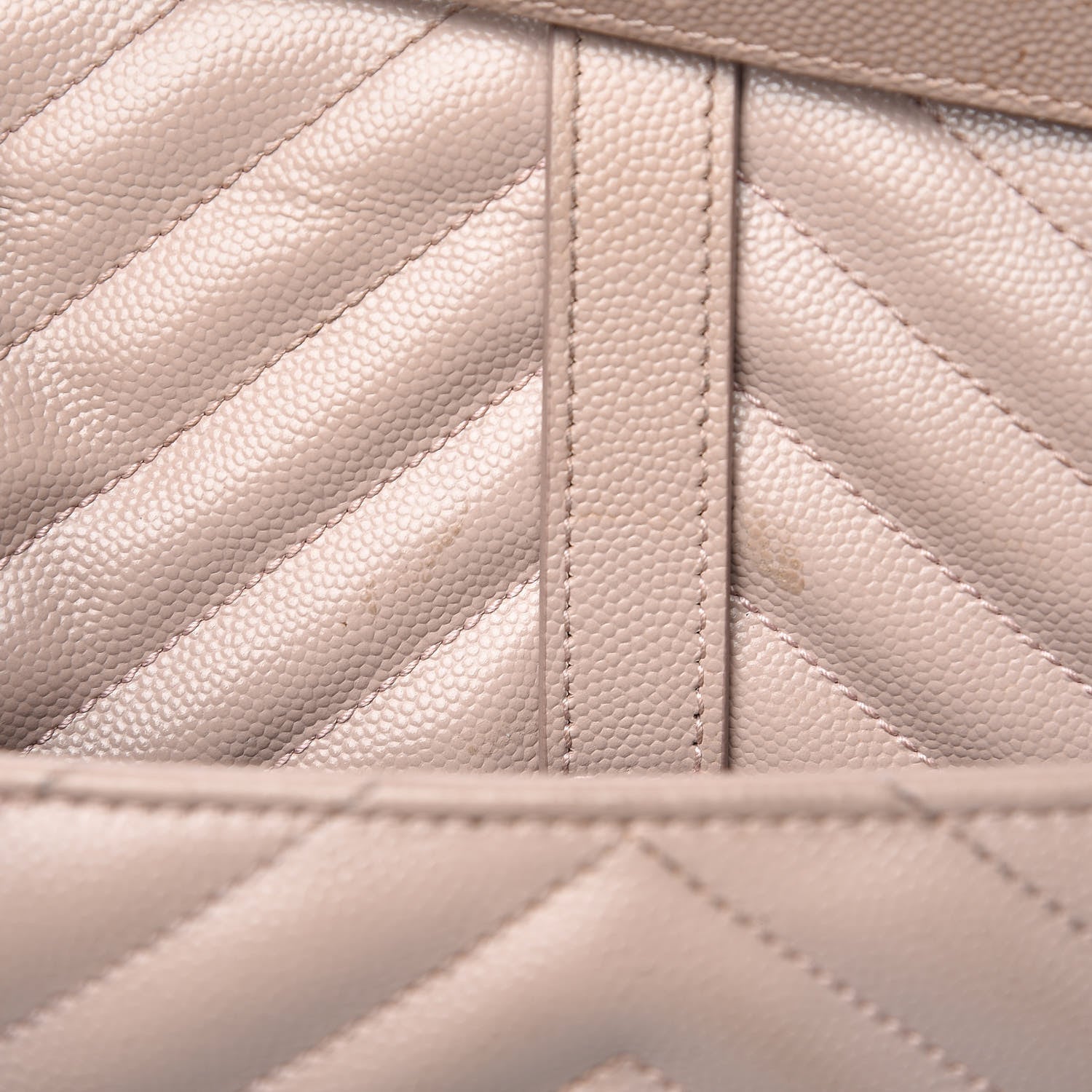 Saint Laurent Grain De Poudre Matelasse Chevron Large Monogram Satchel Rose Antic 20 of 20