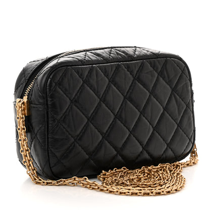 Chanel Aged Calfskin Quilted Mini Lucky Charm Reissue Camera Case Black 3 of 10