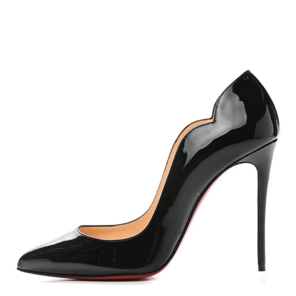 Christian Louboutin Patent Hot Chick 100 Pumps 37.5 Black 1 of 8