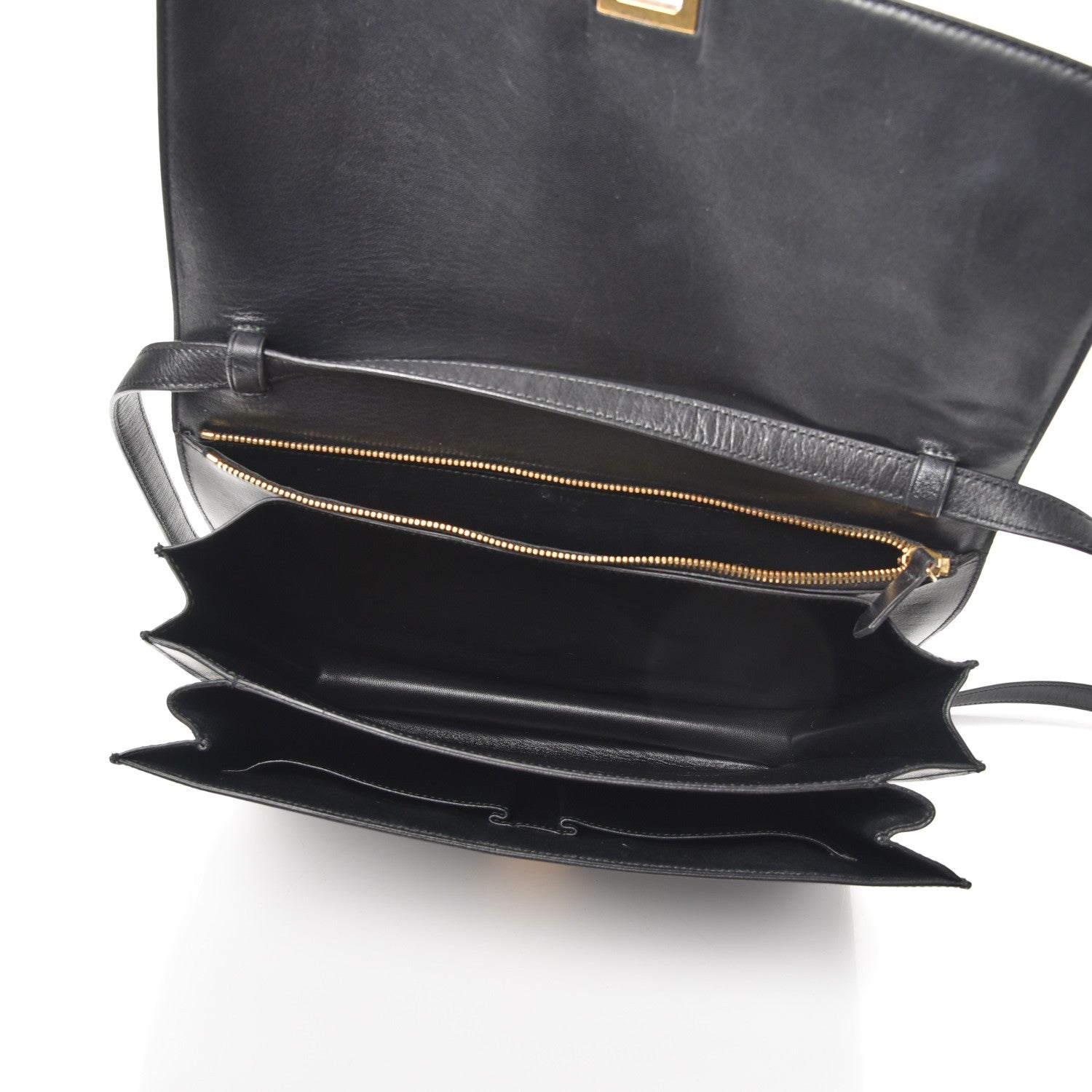 Celine Liege Calfskin Large Classic Box Flap Bag Black 5 of 11
