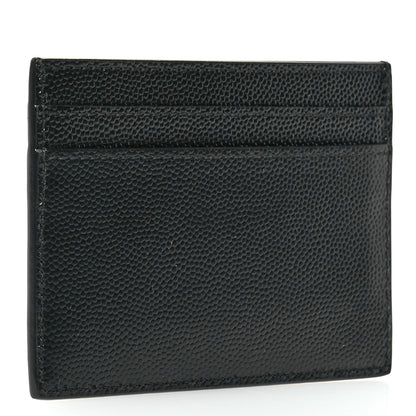 Saint Laurent Grain De Poudre Card Case Black 3 of 8