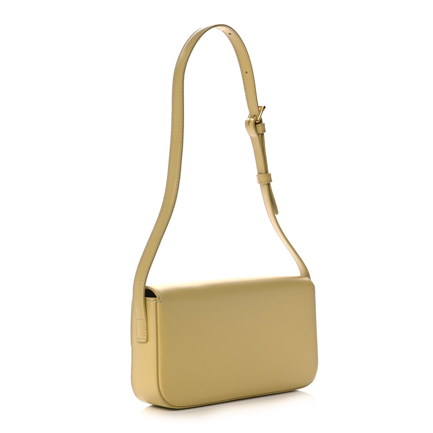 Shiny Calfskin Triomphe Shoulder Bag Papyrus