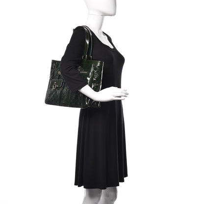 Gucci Shiny Guccissima Abbey D Ring Tote Green 2 of 9