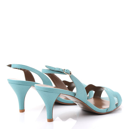 Hermes Taurillon Clemence Night 70 Slingback Sandals 42 4 of 8