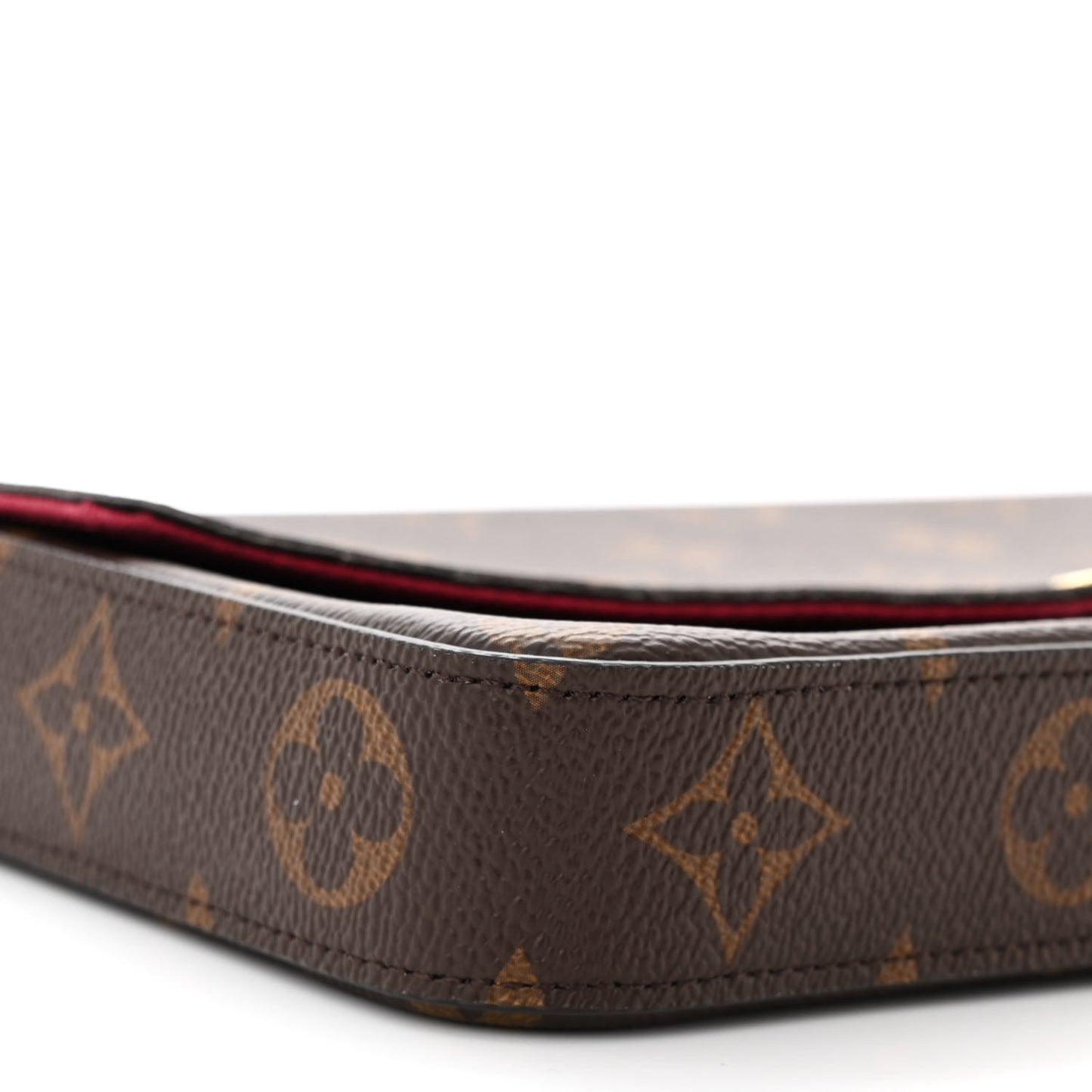 Monogram Pochette Felicie Chain Wallet Fuchsia
