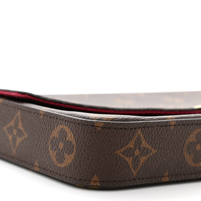 Louis Vuitton Monogram Pochette Felicie Chain Wallet Fuchsia 11 of 13