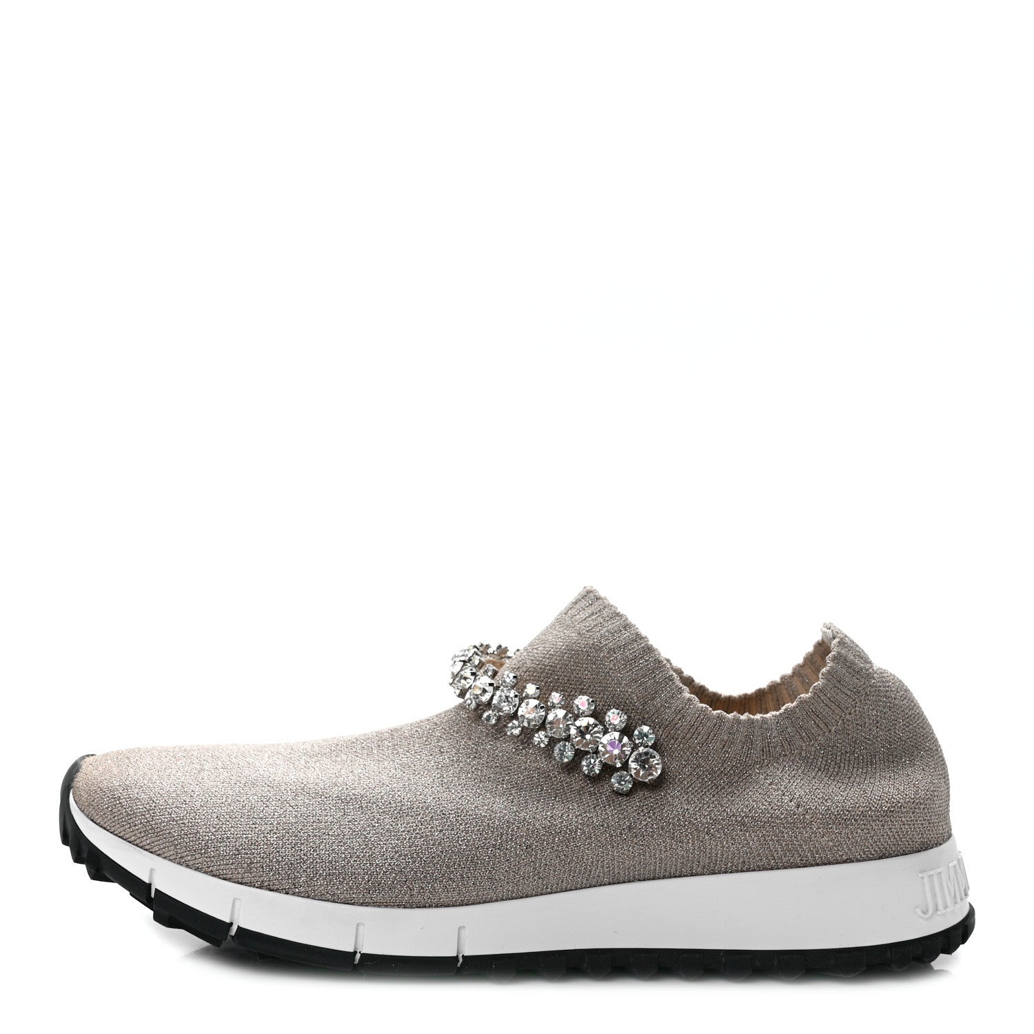 Jimmy Choo Knit Crystal Verona Sneaker 36.5 Beige 1 of 8