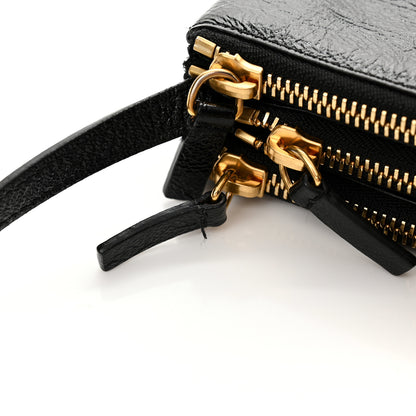 Celine Shiny Goatskin Large Trio Crossbody Bag Black 12 of 13