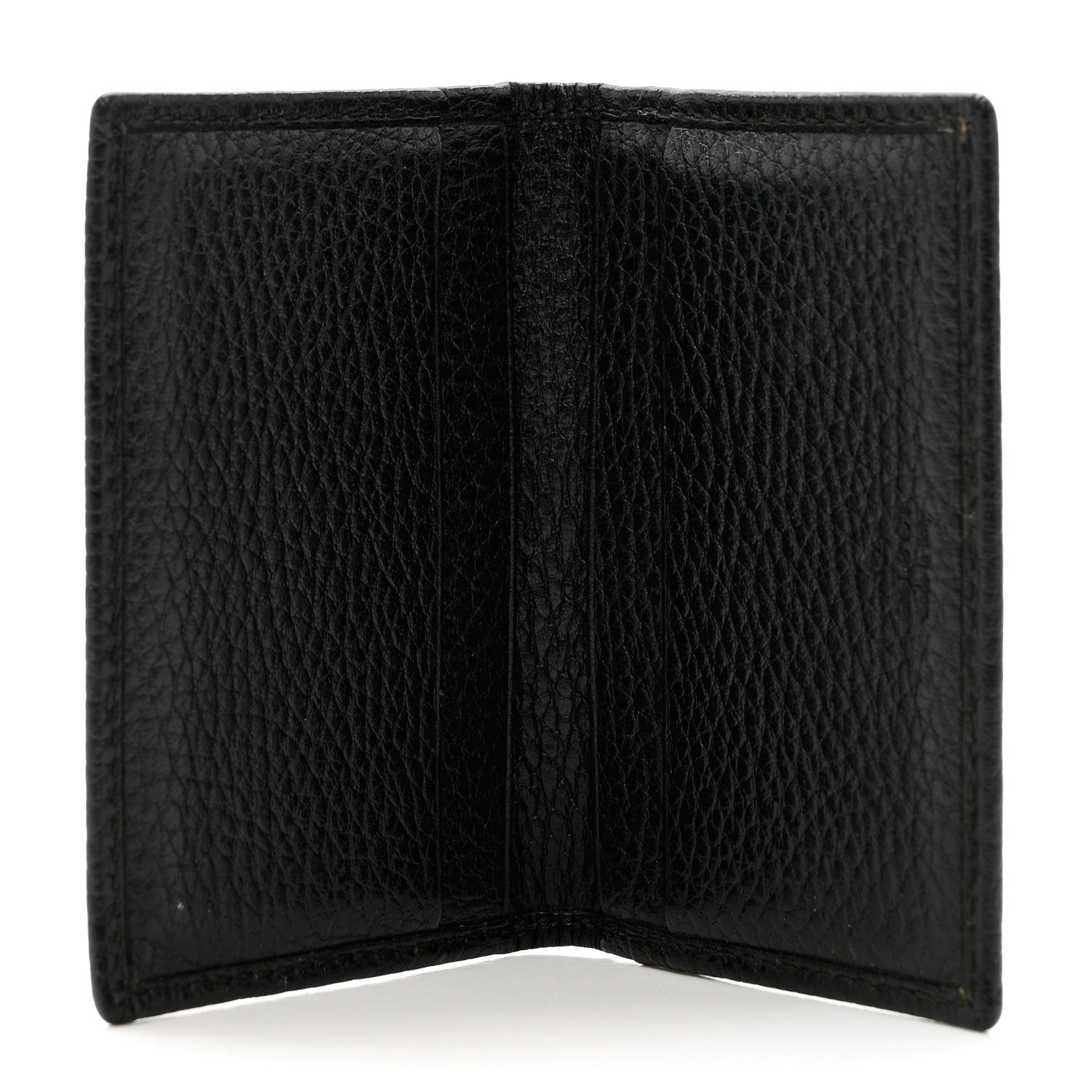Gucci Pebbled Calfskin GG Marmont Card Case Black 5 of 7