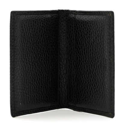 Gucci Pebbled Calfskin GG Marmont Card Case Black 5 of 7