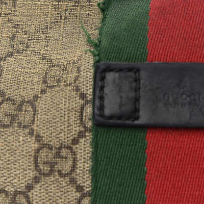 Gucci GG Supreme Monogram Web Messenger Bag Black 11 of 12
